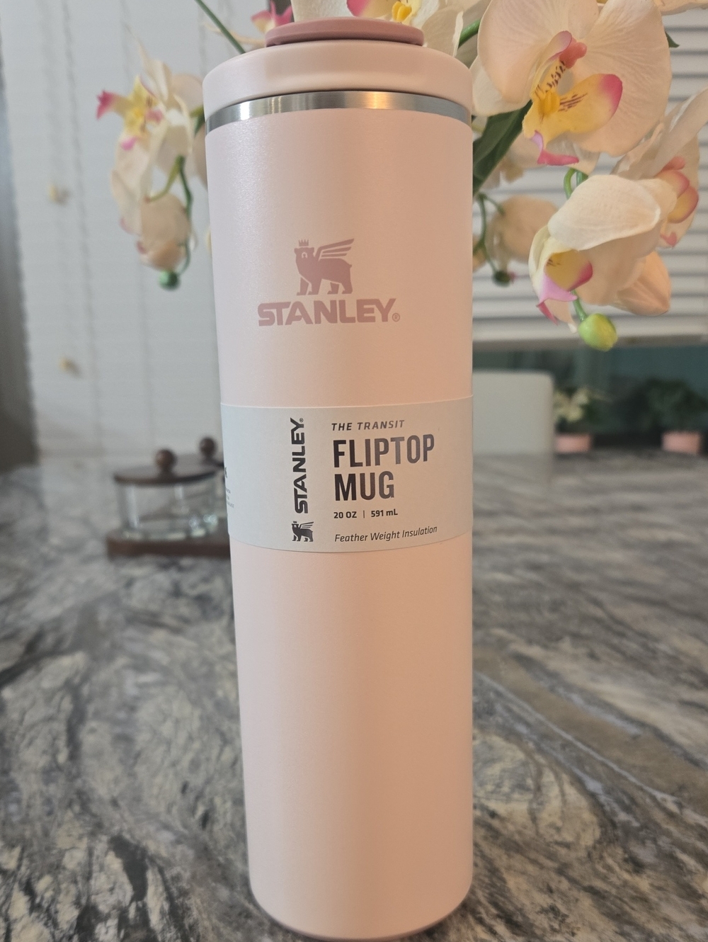Stanley Blush Pink FlipTop Travel Mug